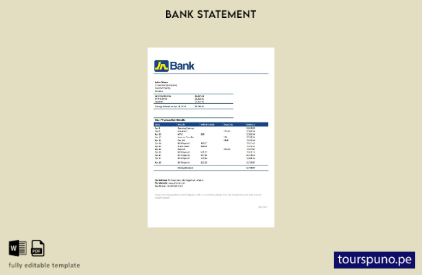 listo para imprimir plantilla de word   extracto del banco nacional de jamaica